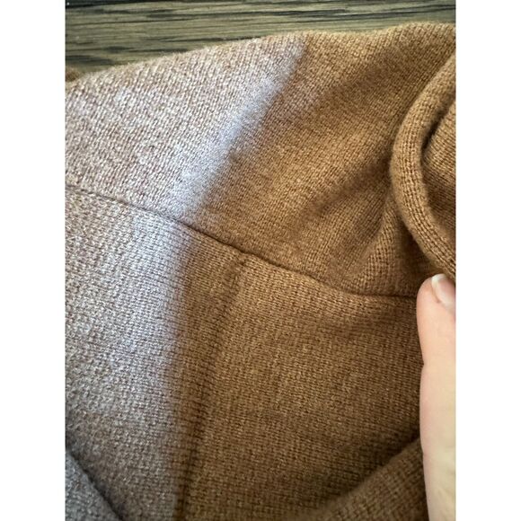 Gorgeous J Crew knit blazer/cardigan caramel color size large - Picture 7 of 8